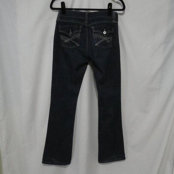 BONGO - Denim Vision | size 7 | Classic Flared Dark Wash  Blue Denim Jeans - Picture 2 of 16
